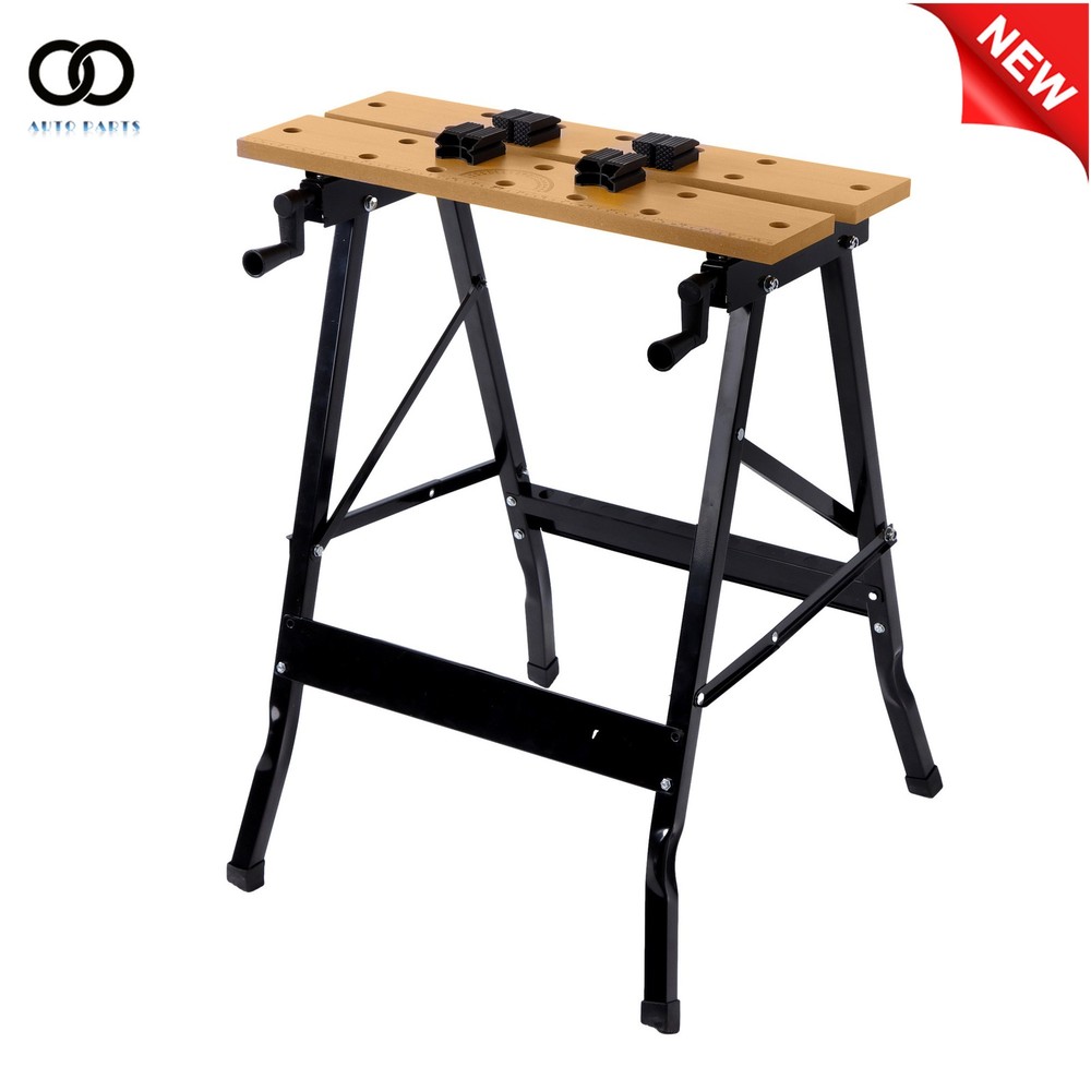 220lbs Adjustable Workbench Foldable with Protractor and Measuring Ruler