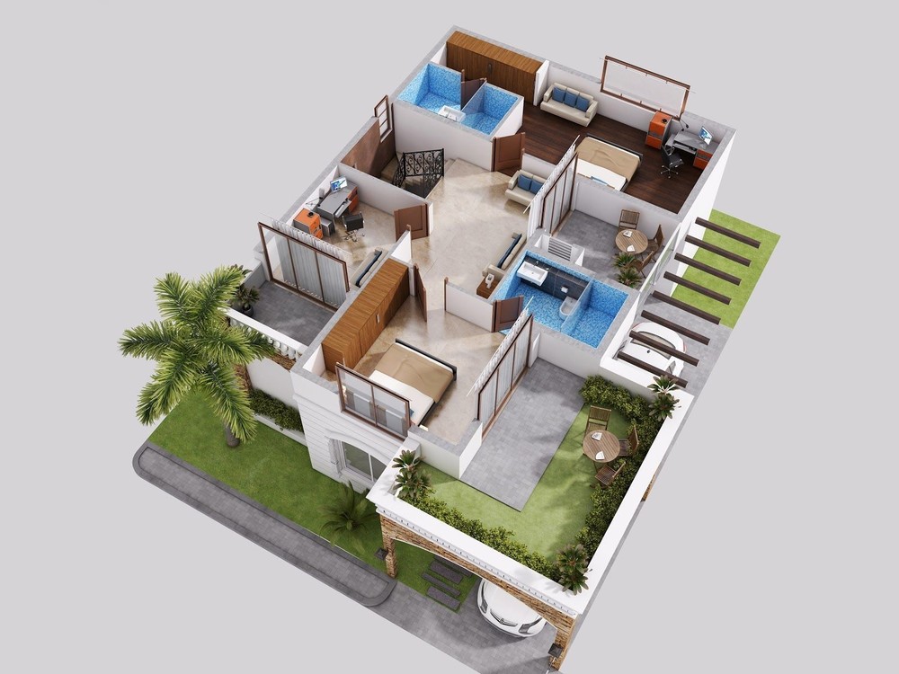 Design 3D Floor Plan Model Design