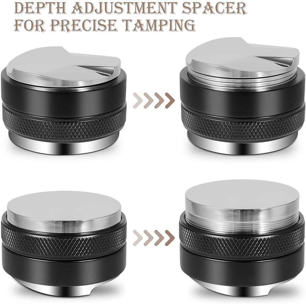 53mm Coffee Distributor & Tamper Dual Head Coffee Leveler Tool