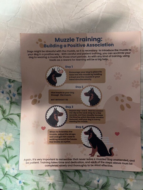 ADJUSTABLE DOG MUZZLE MEDIUM BLACK New Pet Training Tool WASHABLE Adjusts NEW