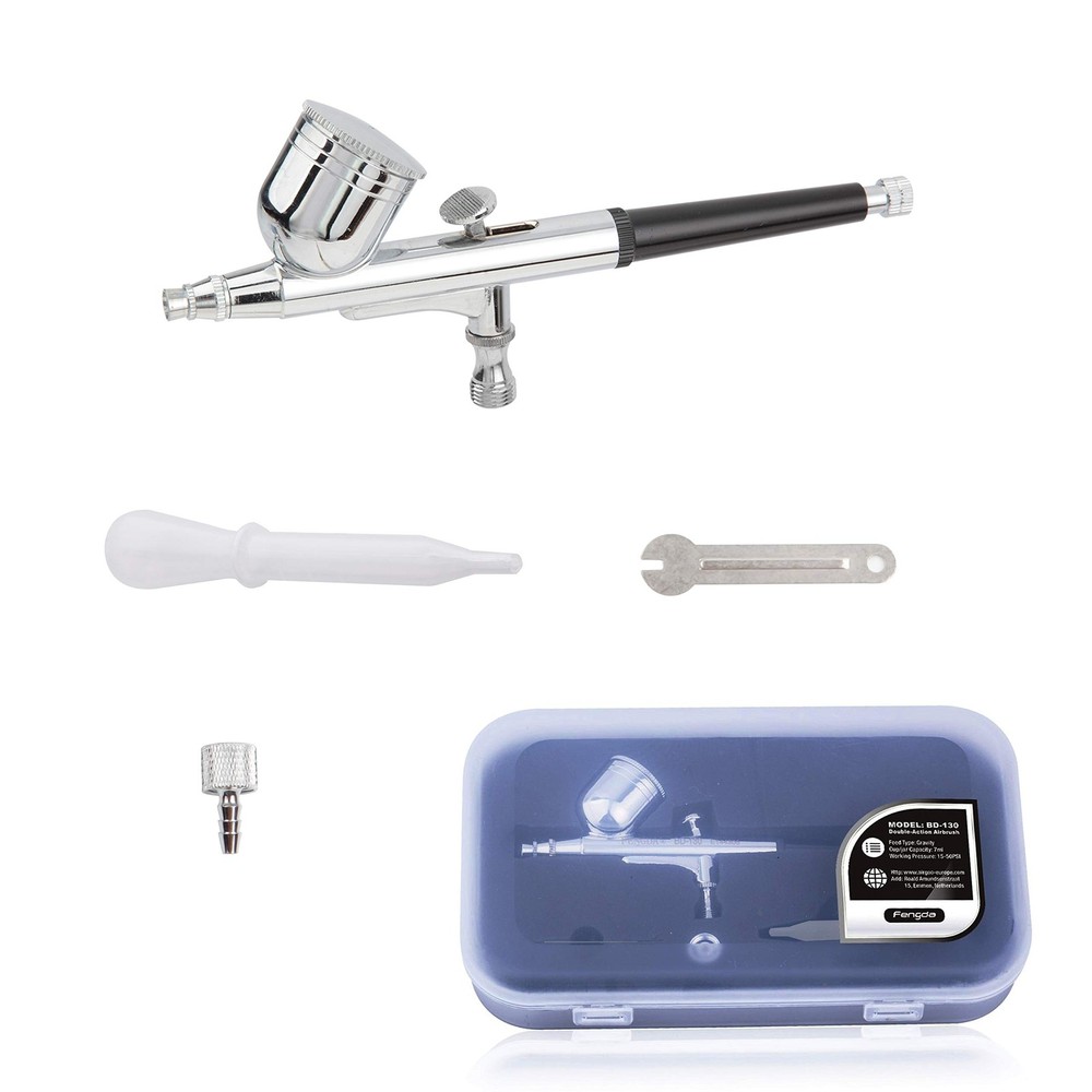 Airbrush Kit With Compressor AS18-2K Basic Start Kit With Air Hose, Cleaning ...