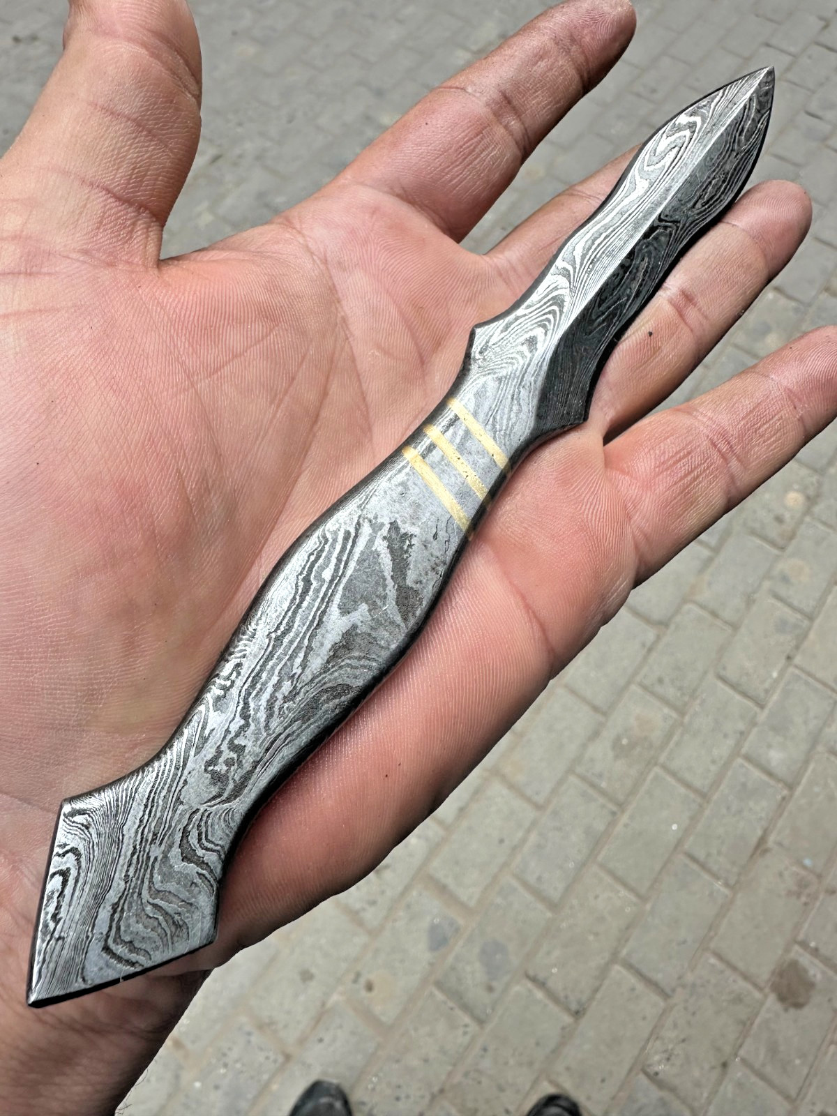 Custom Handmade Damascus Steel Double-edged Hunting Throwing Dagger Knife 1545