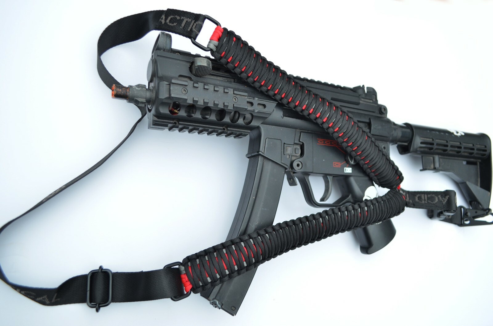 550 Paracord Rifle Gun Bow Shotgun Tactical Sling 1 Point w/QD BLACK WIDOW