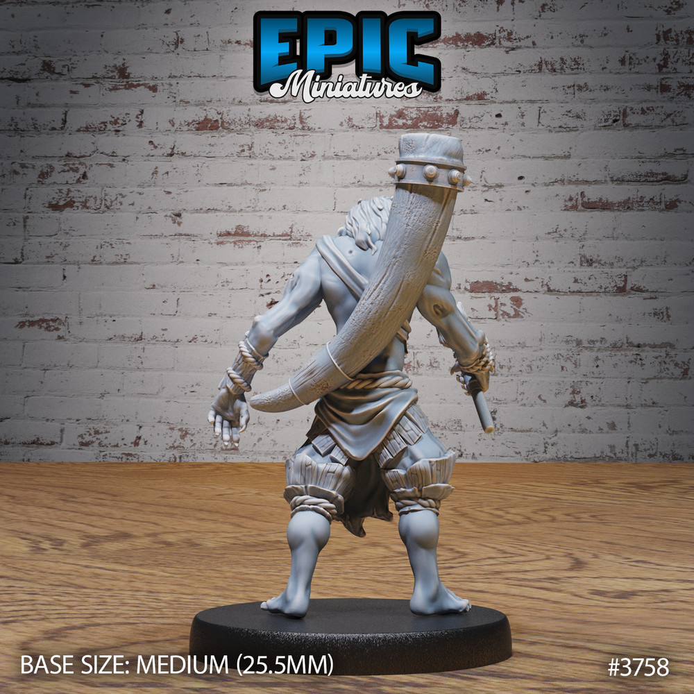 Oni Beast Warrior 3D Print D&D Tabletop Gaming Figures - Epic Miniatures