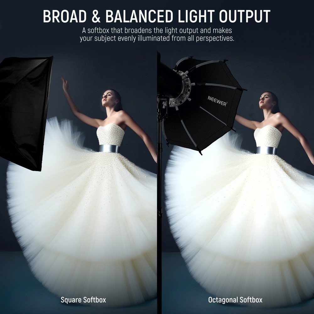 NEEWER NS22PD 22" Octa Softbox - Bowens Mount w/ Grid & Diffuser