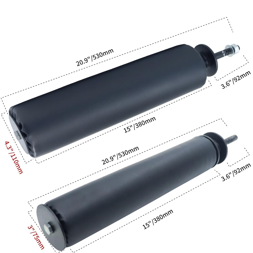 CONBUT Single Leg Squat Roller / Nordic Hamstring Curl for Squat Rack Power R...