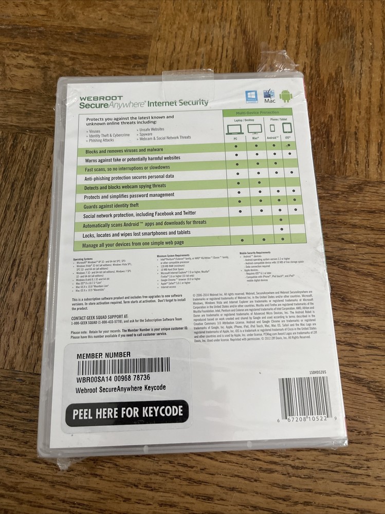 Webroot Secure Anywhere PC Software