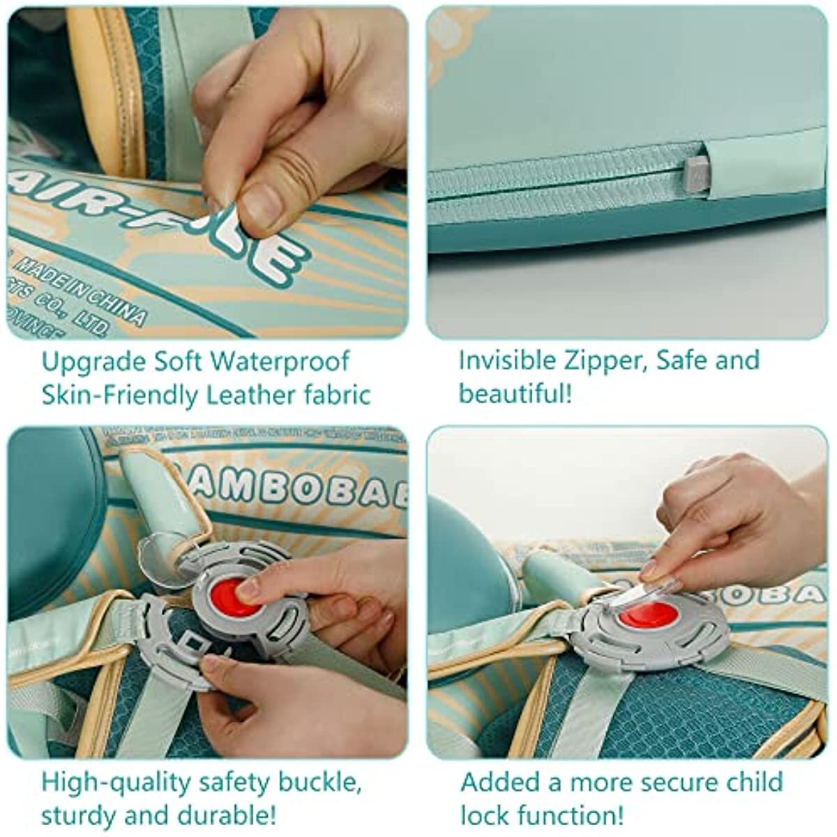 HECCEI Mambobaby Float with Canopy Baby Pool Swim Float Non-Inflatable Float