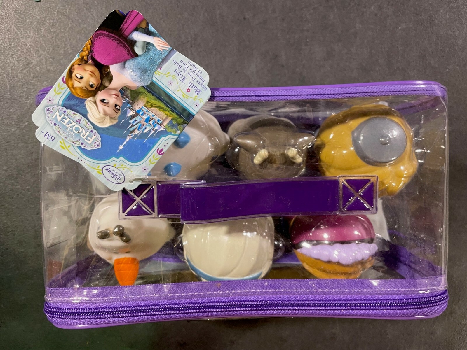 Disney Frozen 6 pc Bath Toys w/Case: Elsa * Anna *Olaf*Sven*Kristof*Marshmallow*