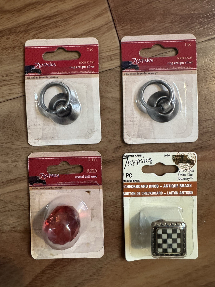 7gypsies Small Antique Knobs, Crafting, 4-PACK NEW