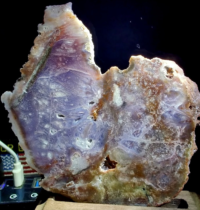 Epic 6" Slab of Rare Burro Creek Agate, Intricate Details & Great Purple Tones