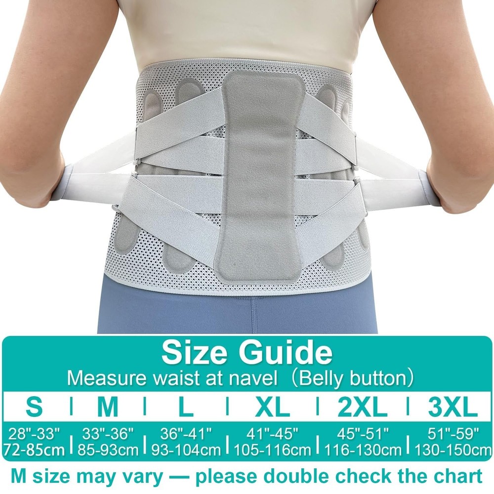 Advanced Back Brace for Lower Back Pain Relief, Fully Adjustable, Breathable ...