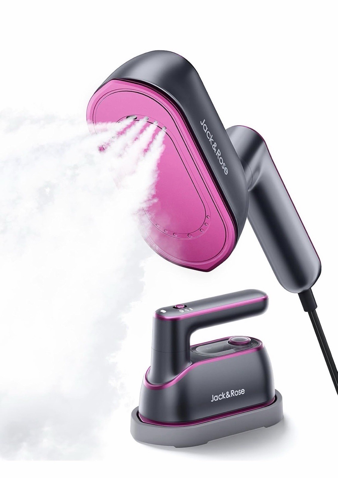 Jack and Rose Travel Steamer Iron Clothes Portable Handheld 1200W Fast Heat