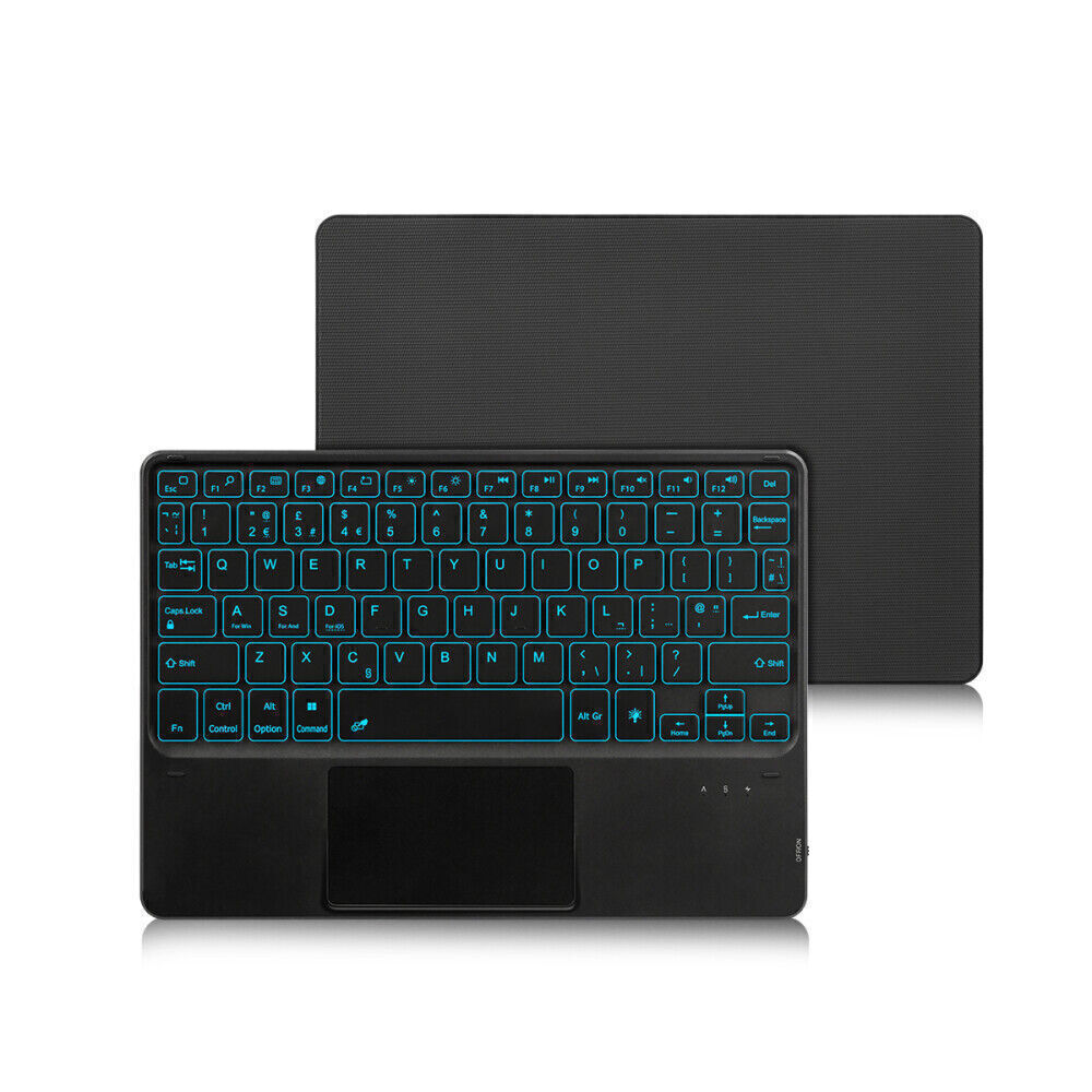 Rechargeable Backlit Bluetooth Touchpad Keyboard Mouse For Android IOS Tablet PC
