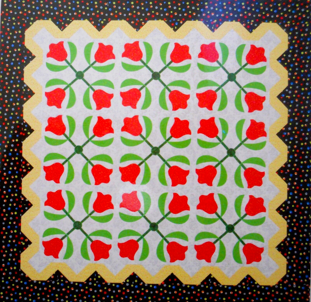 2 New Quilt Patterns-The Patchwork Place-Lemonberry Twist & Red Tulips #95