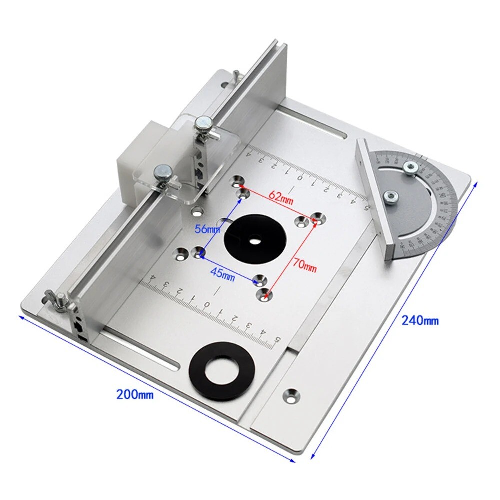 Multifunctional Aluminium Router Table Insert Plate for Working Benches