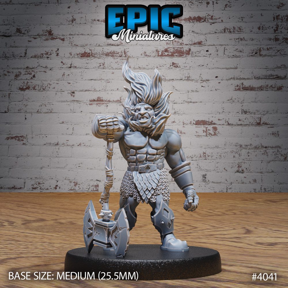 Fire Dwarf 3D Print D&D Miniatures Epic Miniatures