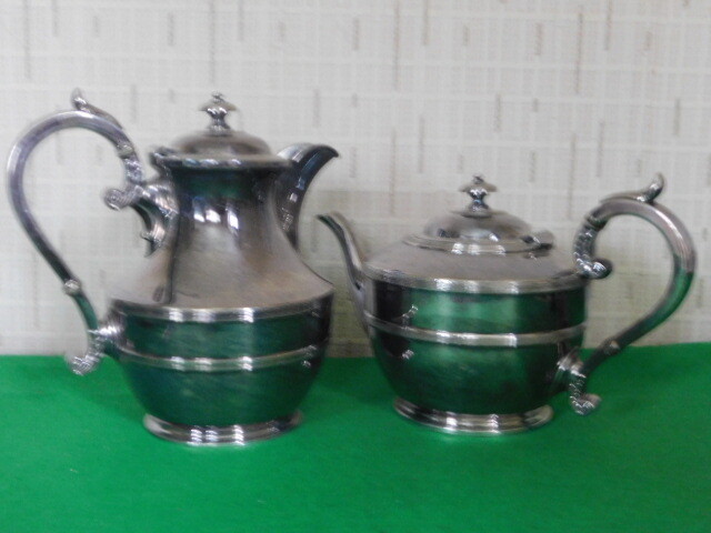 James Dixon & Sons EPBM Edwardian Coffee And Tea Pot C1900