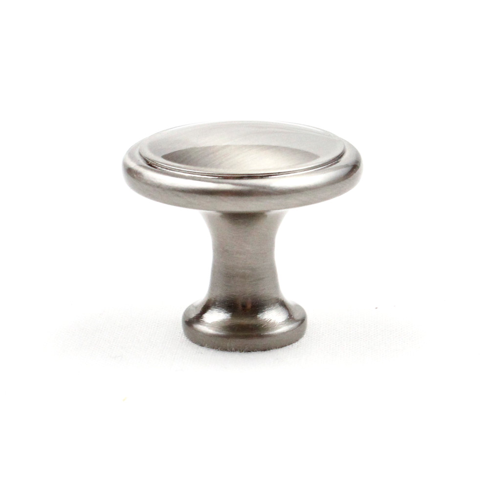 10 PACK Brushed Nickel Round Knobs Kitchen Bath Cabinet Hardware Pull Disk Style