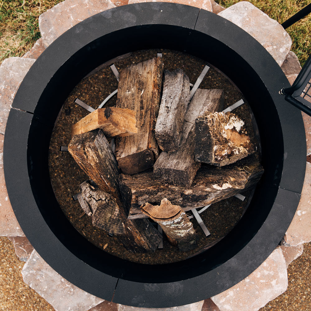 Ash & Ember 32" Wagon Wheel Fire Grate, High-Efficiency Smoke-Free Grate