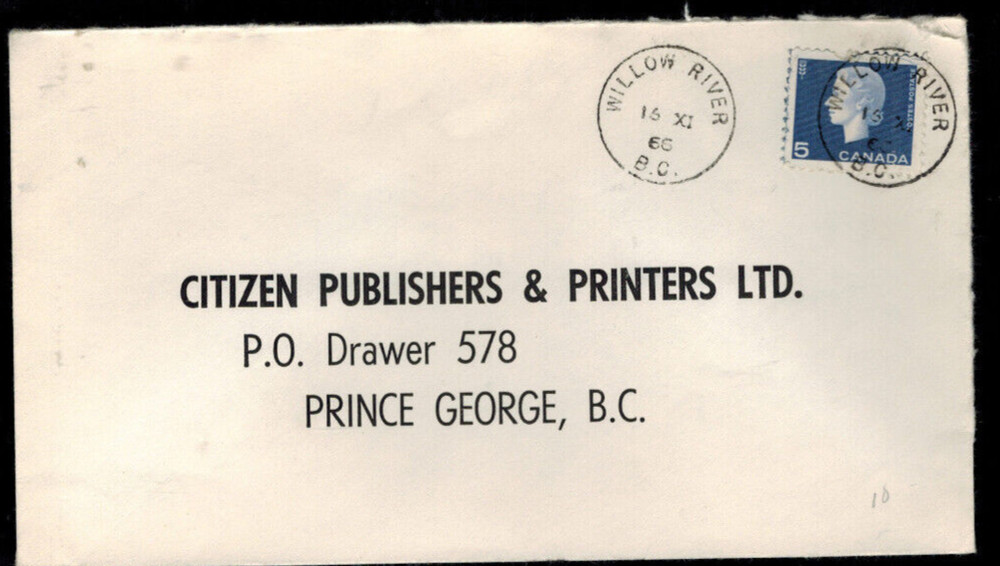 A-1820**Canada 1965 *Willow River*, British Columbia
