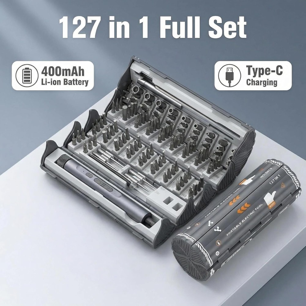 127 in 1 Precision Screwdriver Set Electric USB C