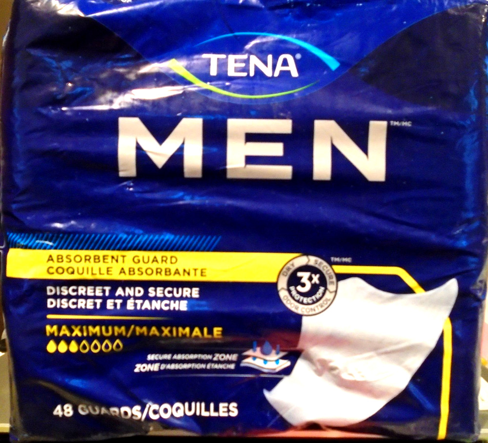 Tena Incontinence Guards for Men, Moderate Maximum Absorbency, 48 ct - FREE SHIP