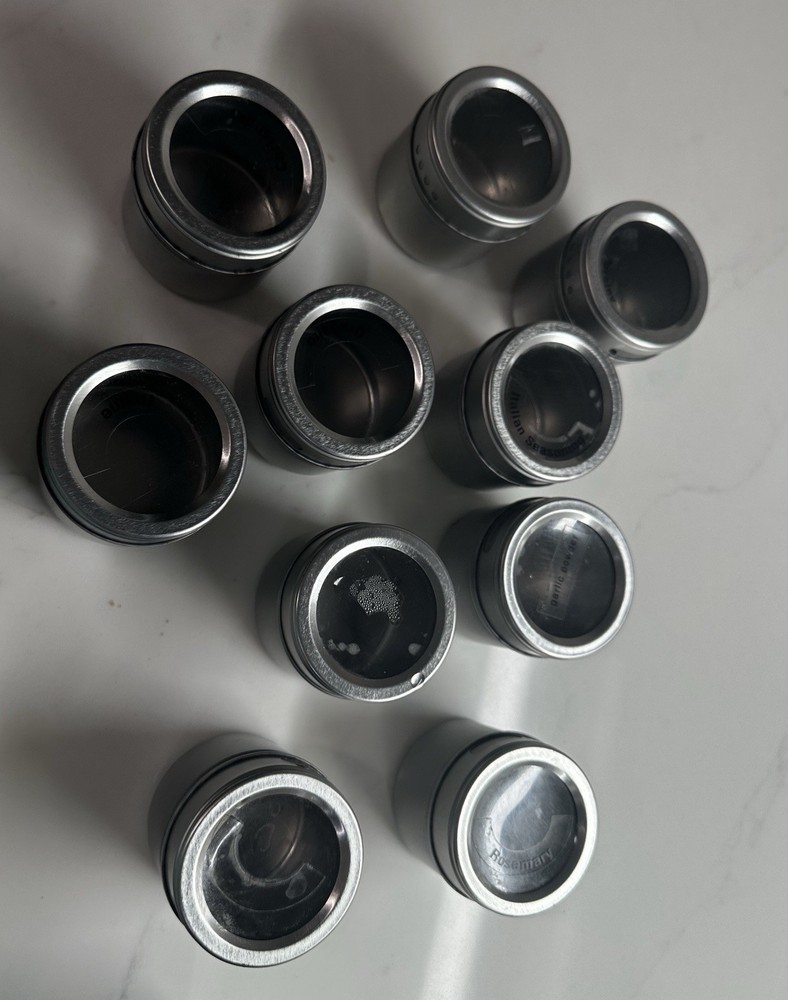 Spice Rack Organizer With Magnetic Containers