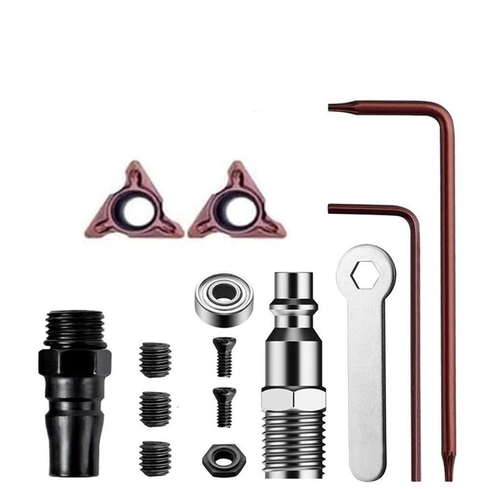 Pneumatic Chamfer Cutter 45° R1.5 Arc Replaceable Blades with Bearings