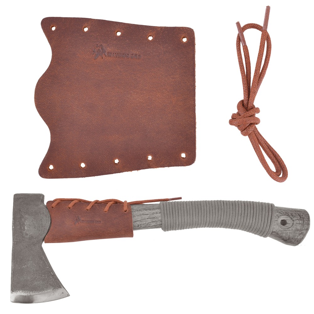 Leather Camping Axe Collar Handle Protector Garden Pick Axe Handle Holster