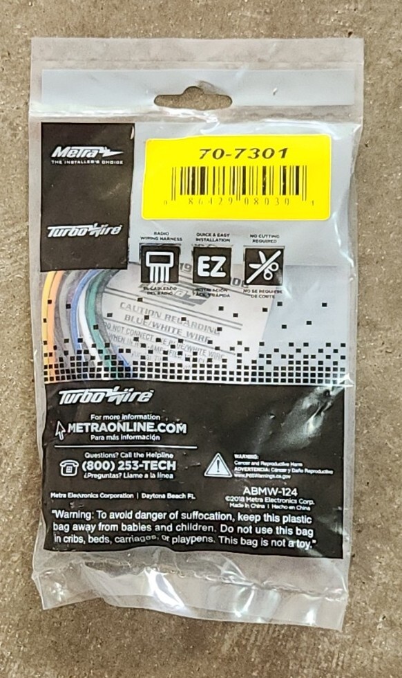 Metra 70-7301 For 1999-2008 Hyundai/Kia Radio Wire Harness Kit