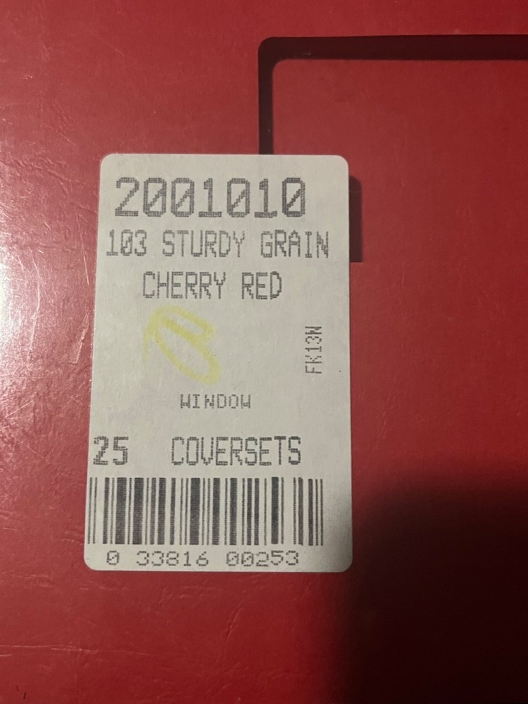 GBC Presentation Covers 103 Sturdy Grain Cherry Red 25 Sets