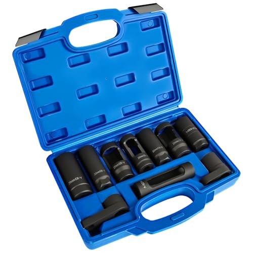 10Pcs Oxygen Sensor Socket Set Sensor Oil Pressure Sending Unit Removal Kit