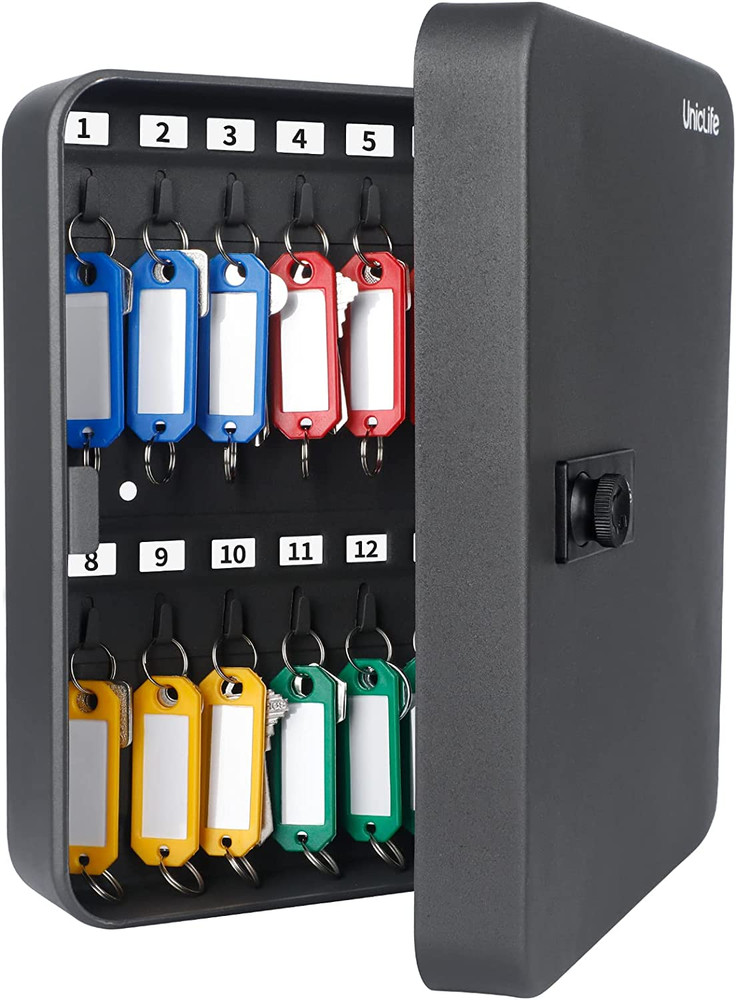 28 Position Key Cabinet with Combination Lock Resettable Black Digital Security