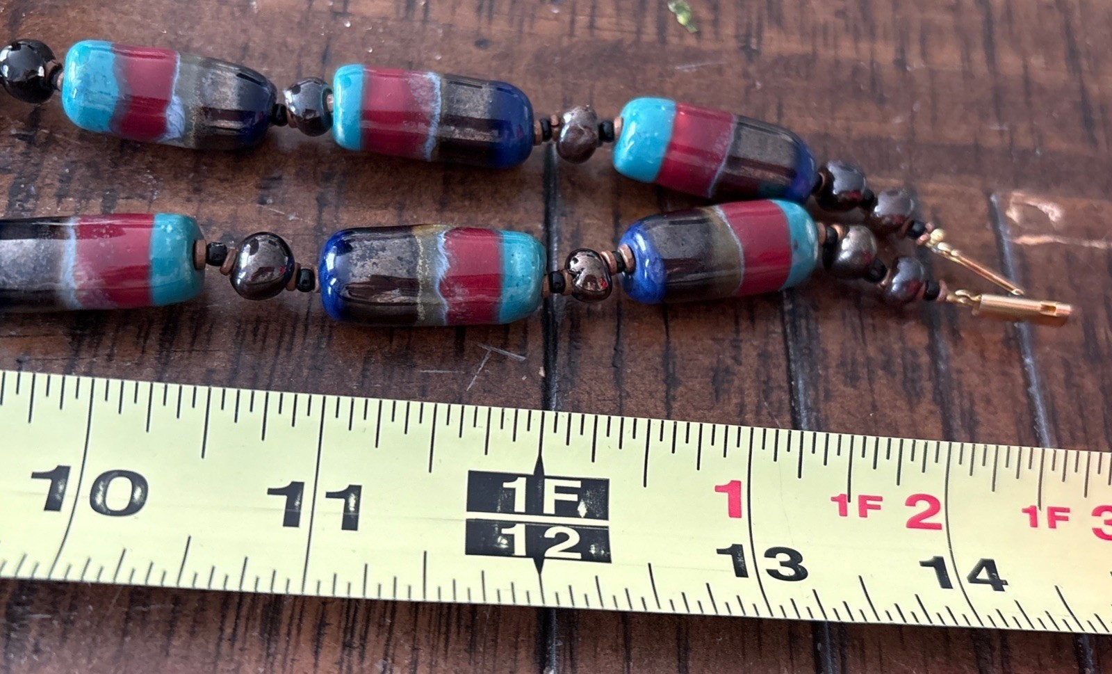 Himalayan Style Glass Beaded Necklace-Rich color beads-29”Gorgeous