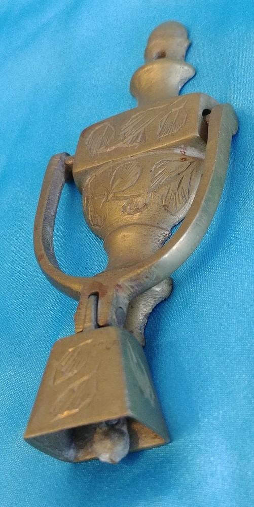 Vintage Solid Brass Door knocker ching Bell India