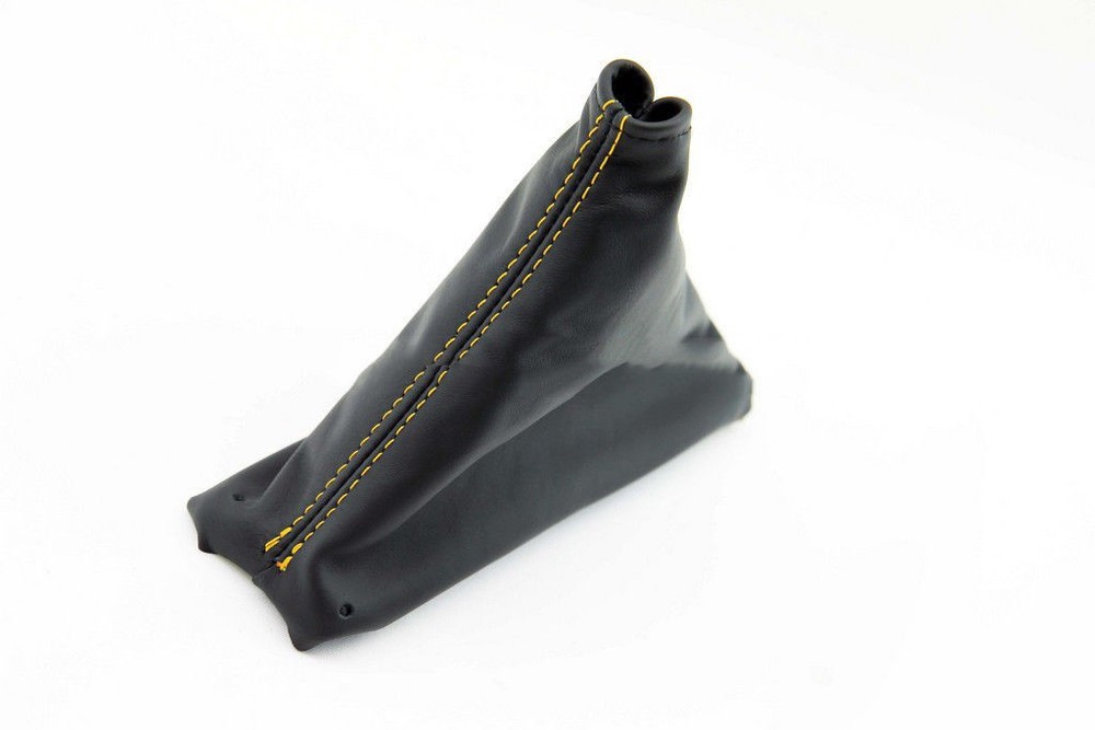 Automatic Shift Boot Leather Synthetic for Corvette C4 84-89 Yellow Stitch