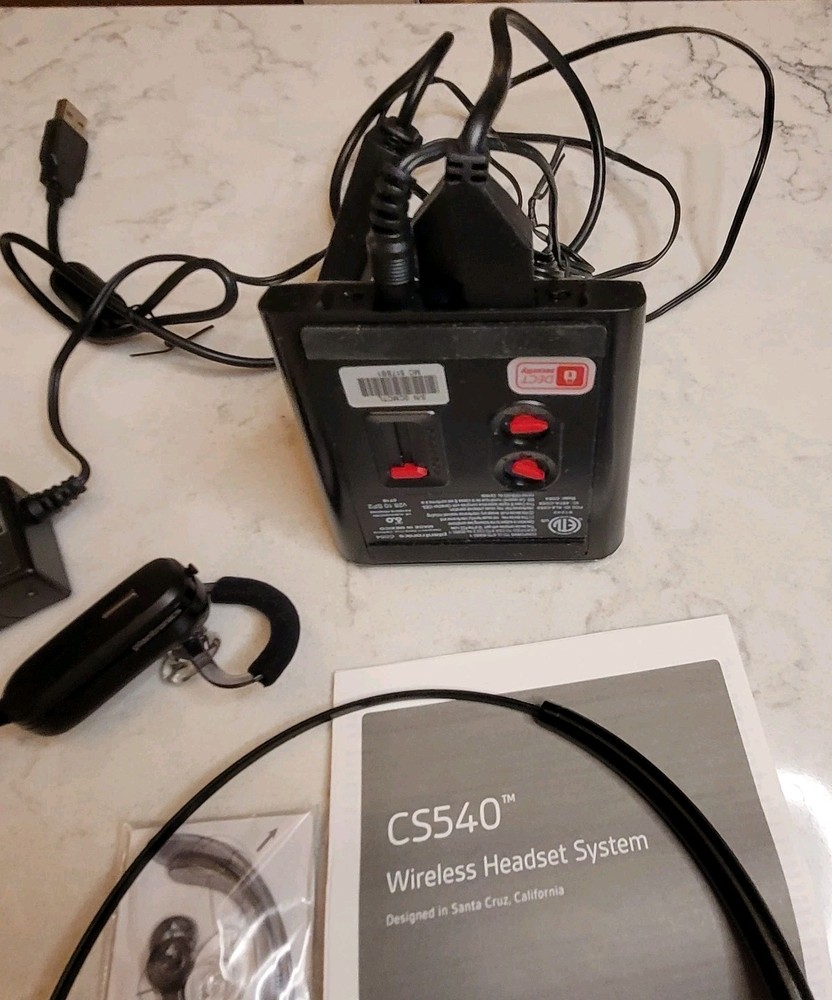 Plantronics CS540 Wireless Office Headset System w/ Base & Accessories – Tested