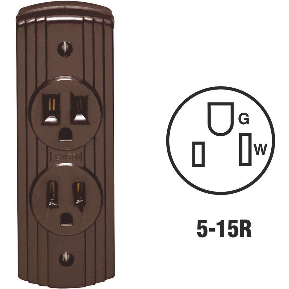 Leviton Brn Surface Mnt Outlet