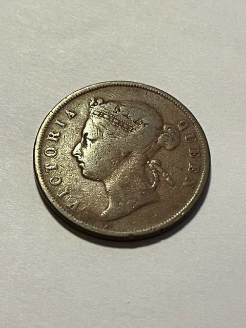 1874 Straits Settlements 1 Cent/Slider/ VG++ #13765
