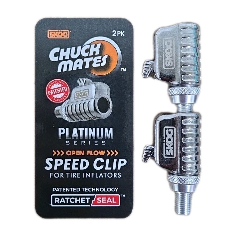 2 Pack - Chuck Mates™ Platinum Quick-Connect Tire Inflators with RatchetSeal™