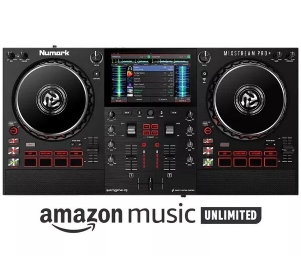 Numark Mixstream Pro + Standalone Streaming DJ Controller w/ Wi-Fi Streaming