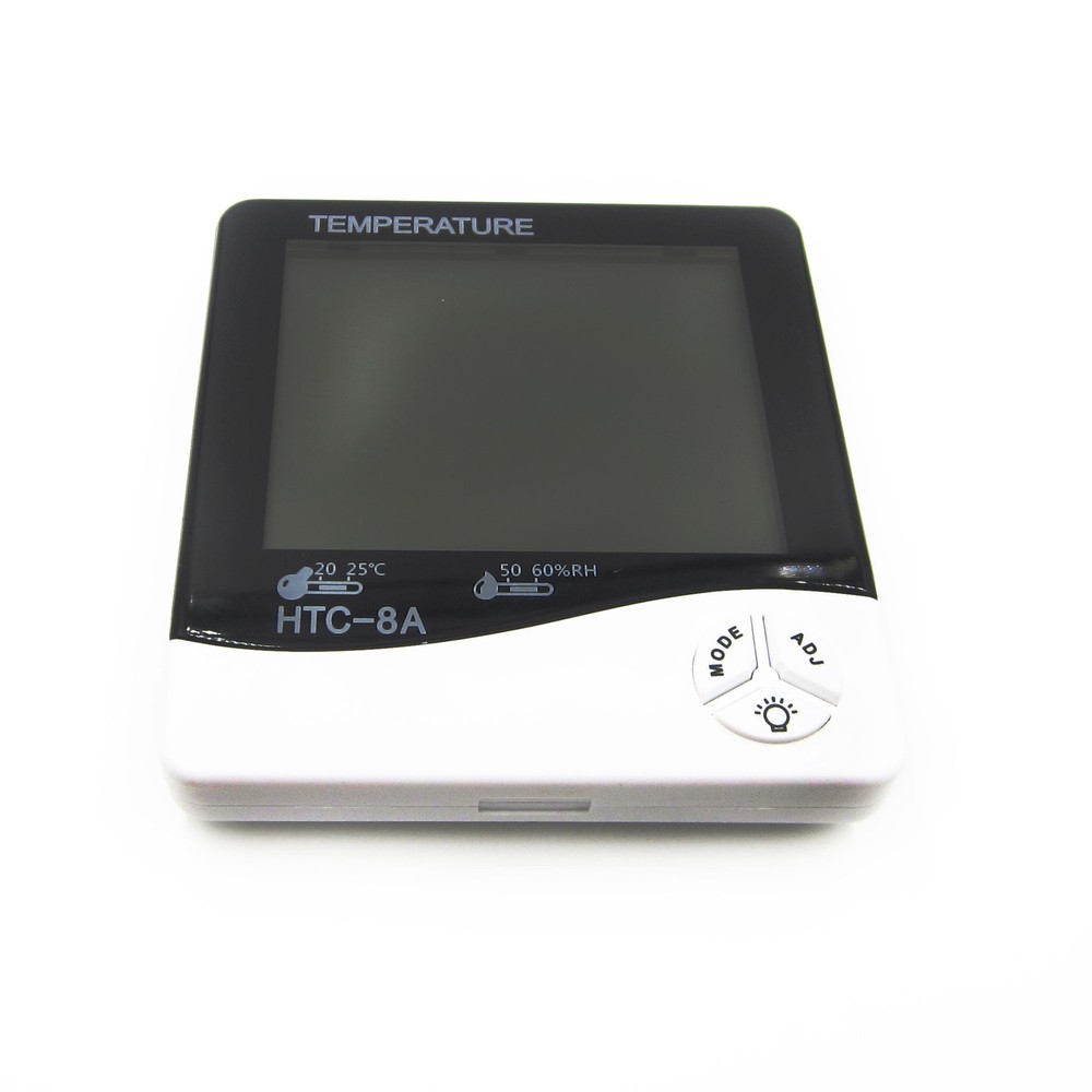 HTC-8A Digital Luminous Thermometer Hygrometer Temp Humidity Test Clock new