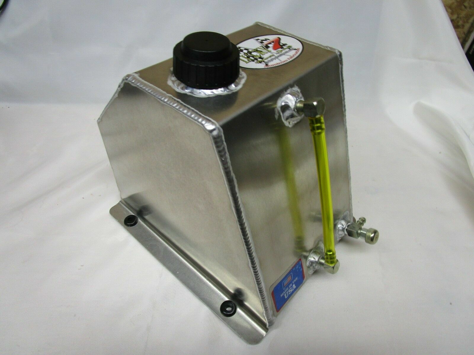 5 QT Aluminum Sprint Fuel Gas Tank Cell Go Kart Cart Snowmble Flat Mount Racing