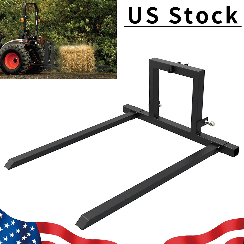 3 Point Hitch Pallet Fork Attachments for Category 1 Tractor Skid Steer Loader