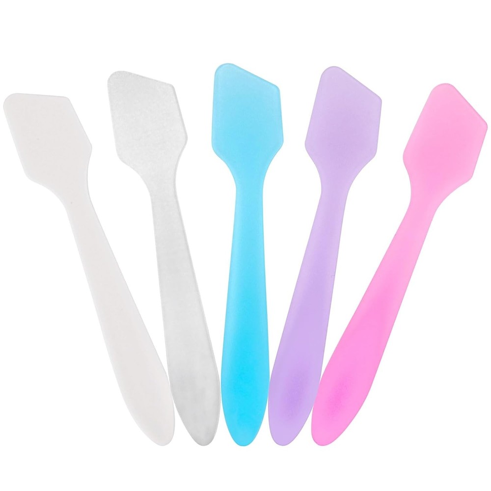 5pc Random Mini Cosmetic Spatulas Disposable Plastic Spatulas