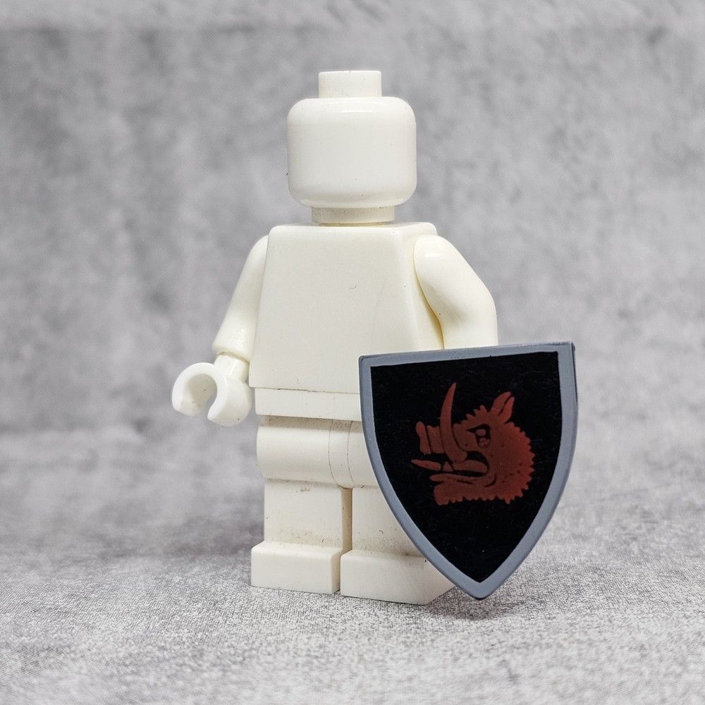 5-pack Custom Classic Red Boar Head Shield Accessories for Minifigure c3BH7