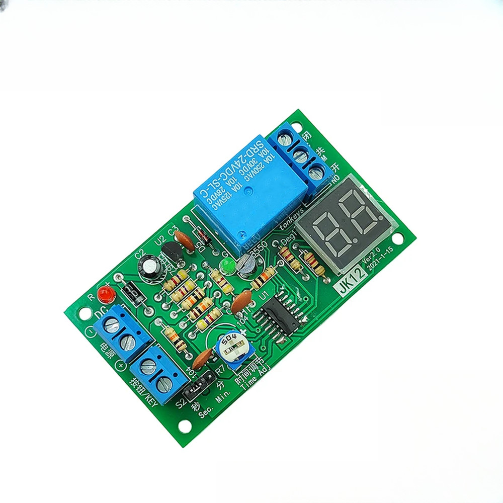 12V Time Delay Relay Built-in Digital Tube Display Touch Button Activation