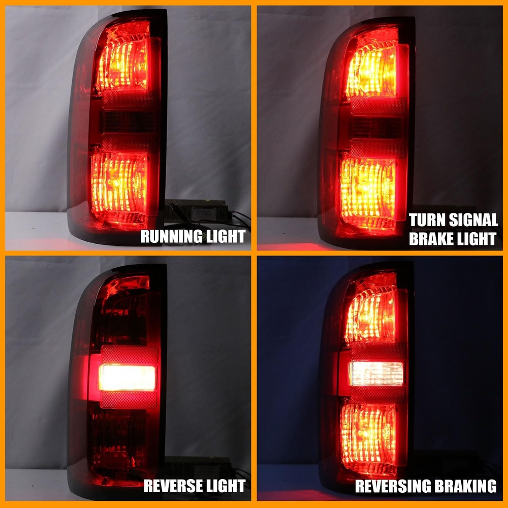 Tail Light Assembly Compatible With 2015-2022 Chevy red Left Driver Side