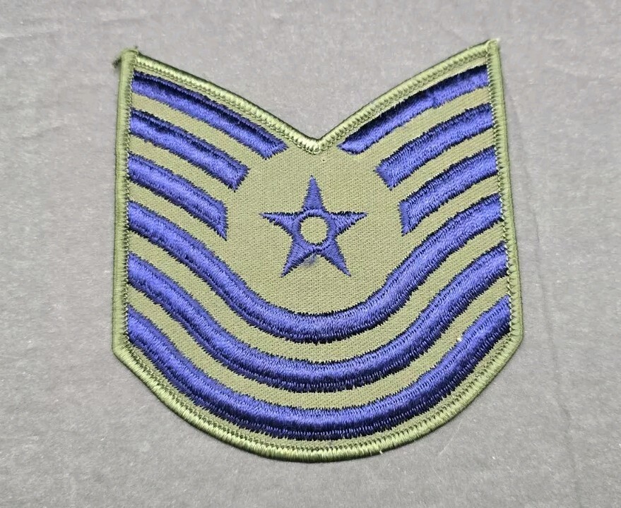 USAF Air Force Chevrons - Technical Sergeant (single) - 4" subdued on twill